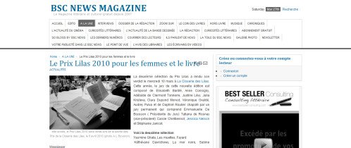 article bsc news mars 2010